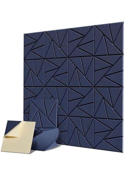 16PCS Kendinden Yapışkanlı Akustik Panel 12X12X0 4in Ses Geçirmez Panel Ses Paneli Ev Stüdyosu Ofisi Için Yüksek Yoğunluk 2 (Yurt Dışından)
