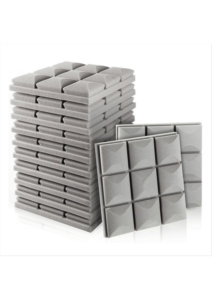 12 Adet Ses Yalıtımı Köpük Paneller Akustik Köpük Panelleri Yüksek Yoğunluklu Yapışkan Olmayan (Yurt Dışından)