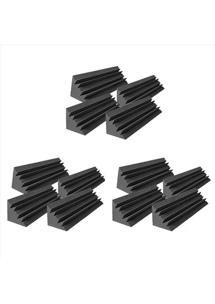 12 Pcs Akustik Paneller Studio Akustik Ses Geçirmez Köpük Ses Tedavisi Bas Tuzak Köşesi Ses Panelleri 12X12X48CM (Yurt Dışından)