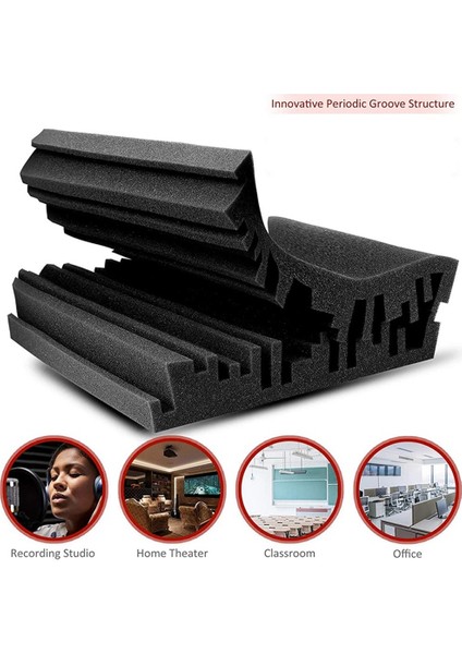 48PCS Studio Akustik Köpük Paneller Ses Geçirmez Sünger Davul Ktv Oda Emilim Tedavisi Poliüretan Duvar Ses Köpük Ped (Yurt Dışından) fiyatları