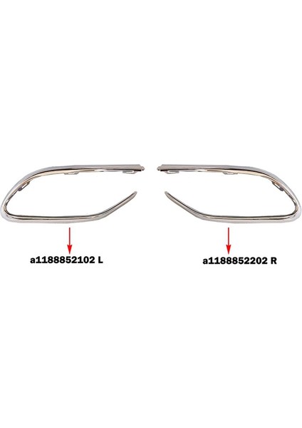 A1188852102L Arka Tampon Krom Trim Mercedes Benz Cla W118 C118 Sol (Yurt Dışından) indirimleri