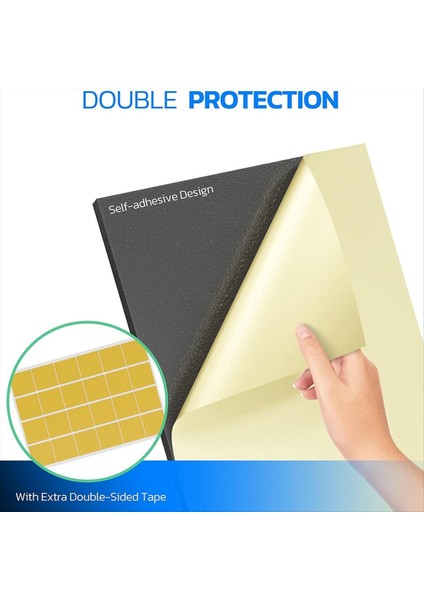 12 Paket Kendi Kendine Yapışkan Piramit Ses Geçirmez Köpük Paneller 24 x 12 x 2 Inç Akustik Paneller Gürültü Emici Iptal Etmek Için (Yurt Dışından) fiyatları