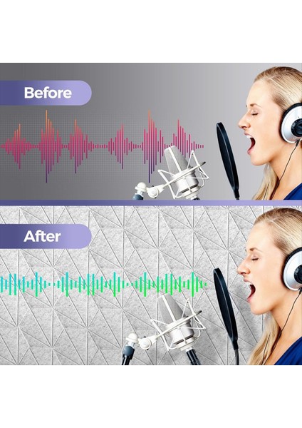 12 Paket Akustik Köpük Panelleri 12X10X6X0 4 Inç Kendi Kendine Yapışkan Ses Geçirmez Köpük Duvar Panelleri Akustik Gümüş Gri Için (Yurt Dışından) modelleri