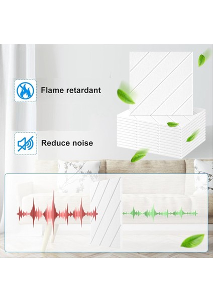 12 Paket Ses Geçirmez Köpük Paneller 12X12X0 4 Inç Akustik Için Kendi Kendine Yapışkan Akustik Köpük Paneller Beyaz (Yurt Dışından) fiyatları