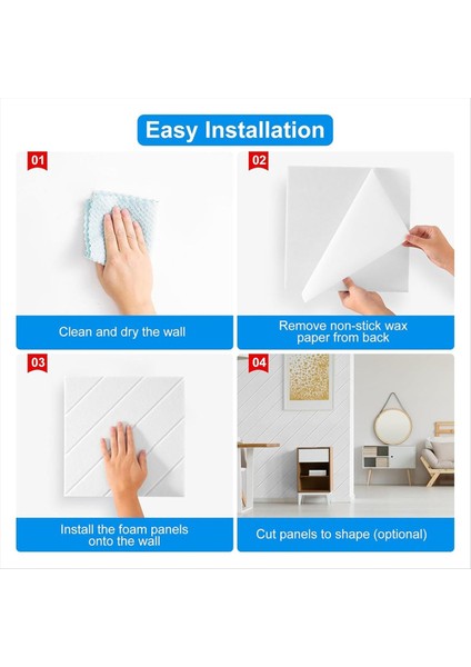 12 Paket Ses Geçirmez Köpük Paneller 12X12X0 4 Inç Akustik Için Kendi Kendine Yapışkan Akustik Köpük Paneller Beyaz (Yurt Dışından) fırsatları