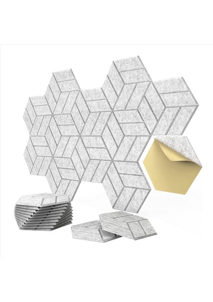 36 Paket Kendi Yapışkan Akustik Paneller Altıgen Ses Kanıtı Köpük Panelleri Stüdyo Için Kullanılan Duvar Için Ses Geçirmez Dolgu (Yurt Dışından) fiyatları