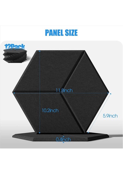 Ses Yalıtımı ve Akustik Için 24 Paket Akustik Köpük Kendi Yapışkanlı Ses Geçirmez Paneller (Siyah) (Yurt Dışından) fiyatları