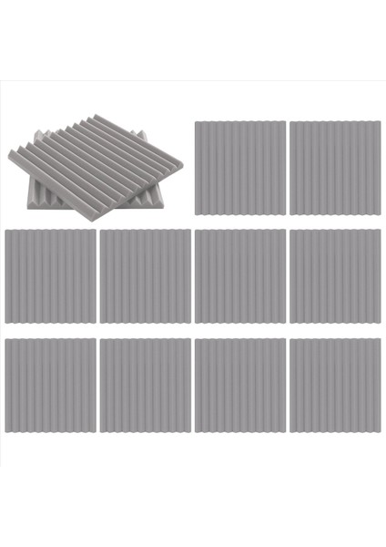 12 Paket Kendi Yapışkan Akustik Paneller Ses Geçirmez Köpük Paneller Yüksek Yoğunluklu Ses Yalıtımı Duvar Panelleri (Gri) (Yurt Dışından) modelleri