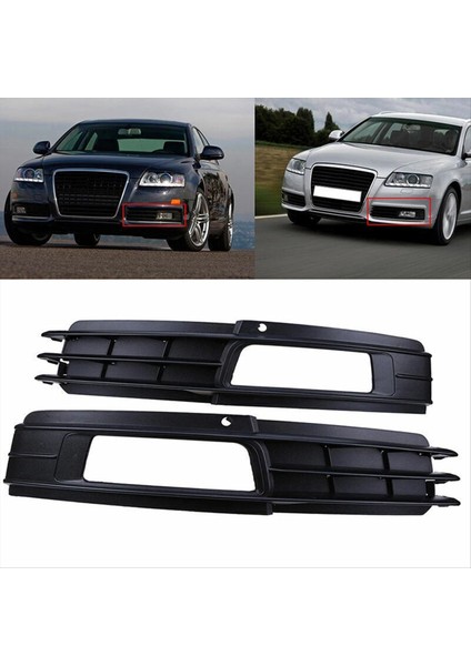2pcs Sol ve Sağ Ön Tampon Sisi Izgaralar Kapak 4F0807681P 4F0807682P Audi A6 C6 09-2011 Için (Yurt Dışından) fiyatları