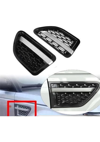 1paır Ön Çamurlu Hava Havalandırma Gril Glil Krom Land Rover Range Rover Sport 2005-2009 Mesh Havalandırma Hava Akışı Alımı (Yurt Dışından) fırsatları