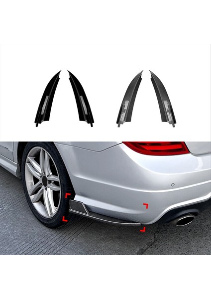 Araba Arka Tampon Dudak Difüzör Splitter Winglet Apron Spoiler Mercedes Benz W204 Amg Hattı 2008-2014 Parlak Siyah (Yurt Dışından) fiyatları