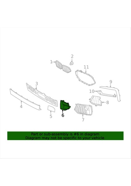 51118092501 Sol Ön Tampon Izgara Taban Trim Kapağı Bmw X6 G06 2019-2022 Yan Dış Izgara Çerçevesi 51 11 8092501 (Yurt Dışından) fırsatları