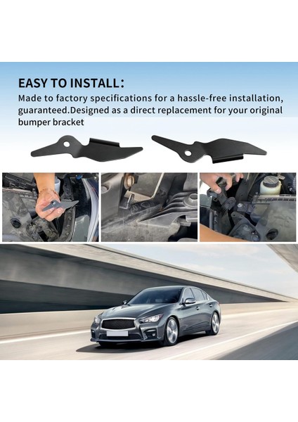 1 Çift Araba Ön Tampon Braketi Yan Braket Kulak 62223-4GA0A 62222-4GA0A Nissan Infiniti Q50 2014-2022 (Yurt Dışından) modelleri