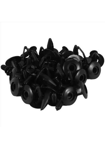 6mm Delik Dia Siyah Plastik Perçinler Derleme Çamurluk Tampon Push 30PCS (Yurt Dışından)