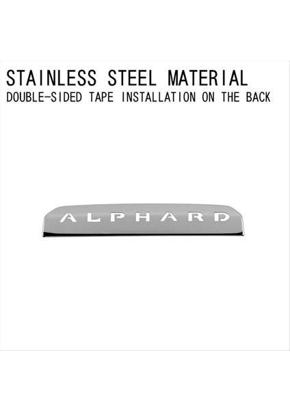 Toyota Alphard 40 Serisi 2023+ Yüksek Montajlı Fren Işığı Üçüncü Fren Kuyruk Işık Döşeme Paslanmaz Çelik Uçak Gümüş (Yurt Dışından) fırsatları