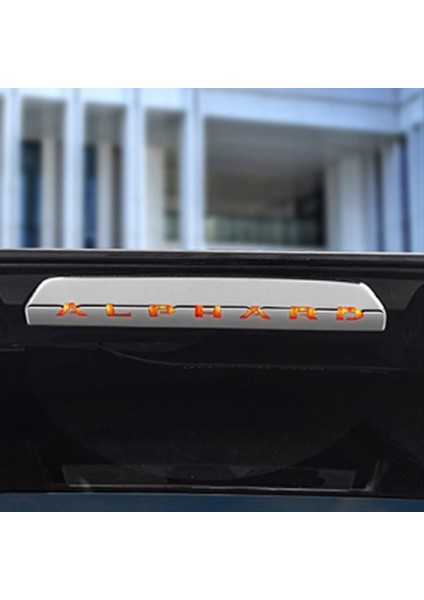 Toyota Alphard 40 Serisi 2023+ Yüksek Montajlı Fren Işığı Üçüncü Fren Kuyruk Işık Döşeme Paslanmaz Çelik Uçak Gümüş (Yurt Dışından) indirimleri