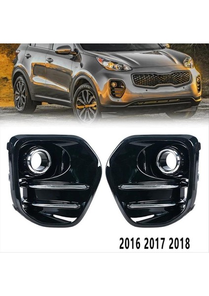 Sis Işık Kapağı Çerçeve Parlak Siyah Ön Tampon Sis Işık Lamba Kapağı 86528-F1000 Kıa Sportage Kx5 2016-2018 Sol (Yurt Dışından) fiyatları