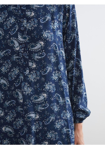 Yeni Sezon Hakim Yaka Desenli Kadın Tunik fırsatları