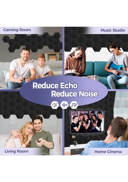 12 Paket Akustik Köpük Panelleri 12X10X6X0 4 Inç Kendi Kendine Yapışkan Ses Geçirmez Köpük Duvar Panelleri Akustik Için Siyah (Yurt Dışından) fırsatları