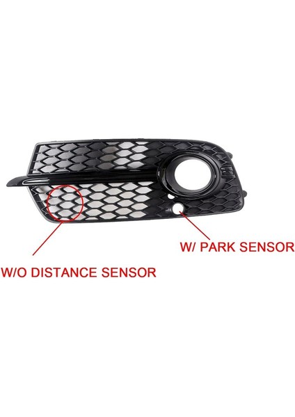 1paır Ön Tampon Sis Lambası Izgara Kapağı Audi Q5 Sport 2013-2017 Alt Izgara Sisli Çerçeve Petek Dekorasyonu (Yurt Dışından)