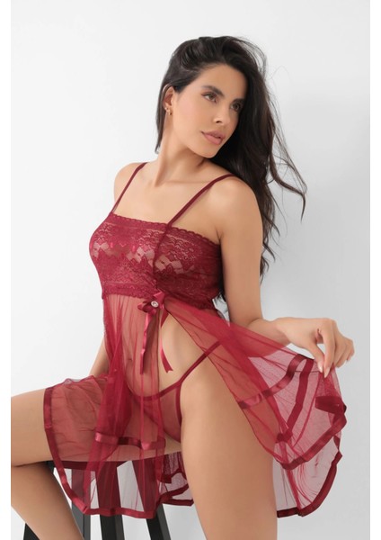 Bordo Şifon Pileli GECELIK-835 modelleri