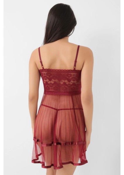 Bordo Şifon Pileli GECELIK-835 fırsatları