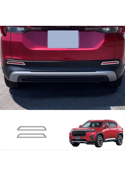 Araba Arka Sis Fagarı Kapakları Çıkartma Sisleri Koruyucu Çerçeve Honda Wrv 2024 Japon Sürümü Gümüş (Yurt Dışından) modelleri