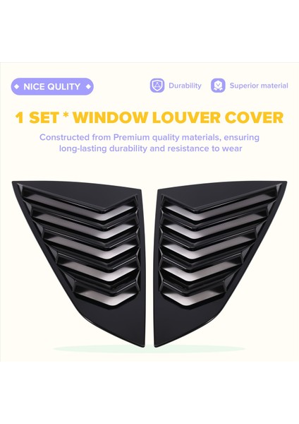 Arka Pencere Yan Deklanşör Dekorasyon Kapağı Sticker Havalandırma Kepçe Trim Ford Mustang 2024 - 2025 B (Yurt Dışından) fırsatları