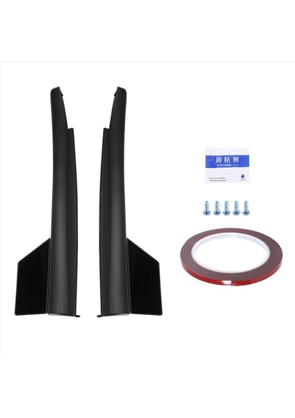 Siyah Arka Tampon Ayırıcı Spoiler Önlük Flepleri Mercedes-Benz Için Cla-Class C117 CLA180 200 CLA45 Amg 2013-2019 (Yurt Dışından)