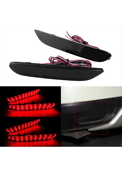 Araba Arka Tampon Reflektör Işığı 26560-JJ90A Infiniti Q50 Nissan Pathfinder Rogue 14-16 Arka Uyarı Lambası Siyah (Yurt Dışından) indirimleri