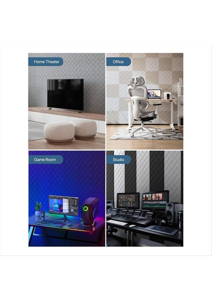 12 Pack Akustik Paneller Kendi Yapışkanlı 12X12X0 4in Ses Geçirmez Köpük Paneller Duvarlar Için Ses Emici Karo Siyah (Yurt Dışından) fırsatları