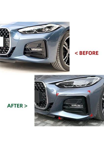 Araç Karbon Fiber Abs Ön Sis Fark Trim Trim Çember Bmw 4 Serisi G22 G23 G26 M Sport 2020-2023 (Yurt Dışından) modelleri