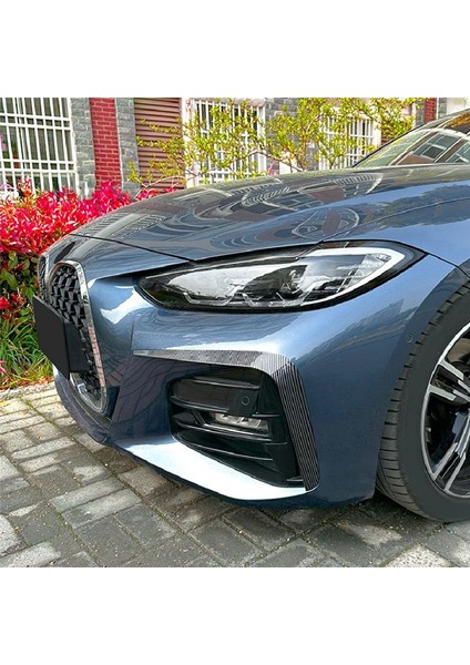 Araç Karbon Fiber Abs Ön Sis Fark Trim Trim Çember Bmw 4 Serisi G22 G23 G26 M Sport 2020-2023 (Yurt Dışından) indirimleri