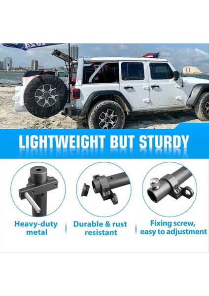 Taggate Menteşe Bayrak Direği Tutucu Anten Braketi Bagaj Kapağı Wrangler Jk Jl BJ40 Için 2-1 Arada Bayrak Direği Braketi (Yurt Dışından) fırsatları