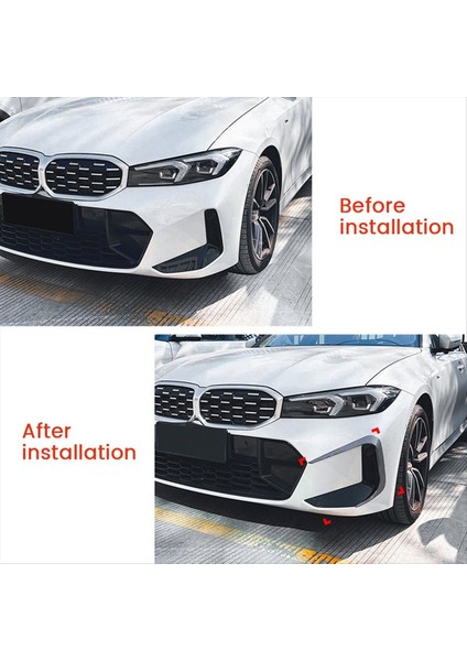 Araba Ön Tampon Ayırıcı Spoiler Trim Sis Fg To Canard Için Bmw 3 Serisi G20 G21 Lcı M Sport 2023+ Parlak Siyah (Yurt Dışından) fiyatları