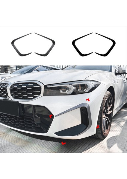 Araba Ön Tampon Ayırıcı Spoiler Trim Sis Fg To Canard Için Bmw 3 Serisi G20 G21 Lcı M Sport 2023+ Parlak Siyah (Yurt Dışından) fırsatları