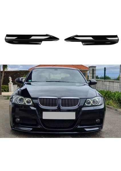 Bmw 3 Serisi E91 2005-2008 Parlak Siyah Için Araba Ön Tampon Dudak Difüzör Kanat Önlük Spoiler (Yurt Dışından) fiyatları
