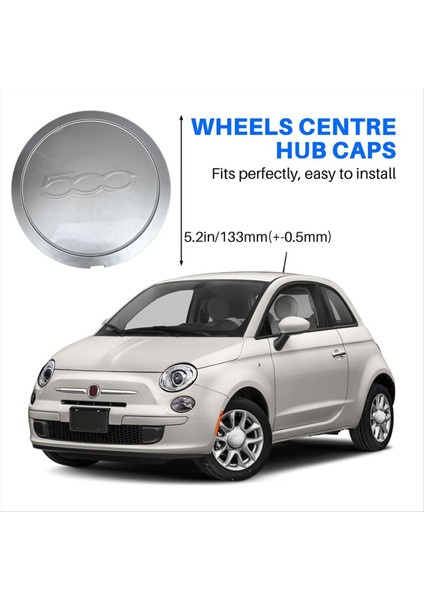 1pcs 133MM Fiat Için Hubcap 500 Tekerlekler Merkez Hub Kapakları 68078419AC 68078421AC Toz Kapağı (Yurt Dışından) fiyatları