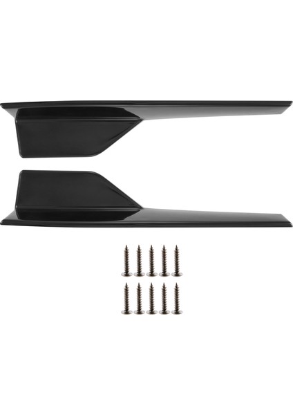 Yan Etekler Evrensel Araçlara Uyuyor Siyah 450MM Dış Yan Taraftaki Uzantılar Ayırıcı Dudak Araba Difüzörleri (Parlak Siyah) (Yurt Dışından)