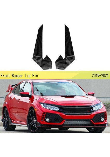 Araba Karbon Fiber Ön Tampon Dudak Finayı Ayırıcı Spoiler Kanard Sticker Honda Civic 10 Type-R 2019-2021 (Yurt Dışından) indirimleri