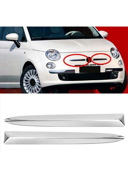 2paır Araş Krome Ön Tampon Üst Kalıp Şeritleri Fiat 500 2008-2015 735455041 735455042 (Yurt Dışından) modelleri