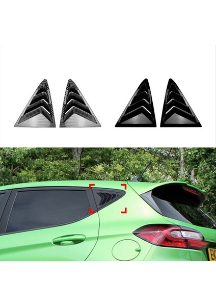 Araba Arka Üçgen Pencere Panjur Panjurları Panjurlar Ford Fiesta Mk8 2018+ Karbon Fiber Için Kapak Kaplama (Yurt Dışından) fırsatları