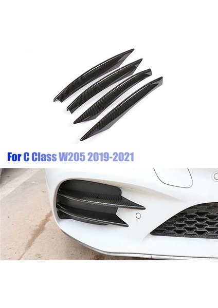 Araba Ön Tampon Sis Farkı Trim Şeritler Mercedes Benz C Sınıfı W205 2019-2021 Hava Emme Grille Ayırıcı Dekorasyonu (Yurt Dışından) modelleri