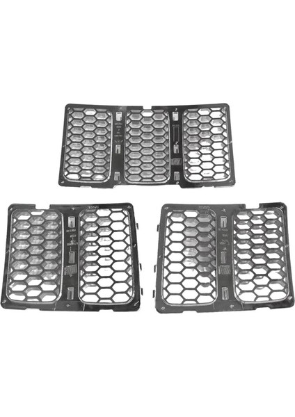Araba Orta Mesh Grille Ön Izgara Ekler Jeep Grand Cherokee Için Döşeme Örgü Kiti 2014-2016 Gümüş 68143075AB (Yurt Dışından)