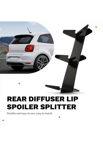 Vw Polo 2011-2014 Için Araba Arka Tampon Difüzör Dudak Spoiler Splitter (Yurt Dışından) fırsatları