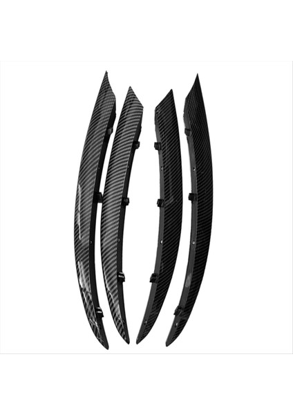 4pc Ön Tampon Dudak Ayırıcı Trim Şeritler Sis Farları Izgara Spoyler Için Izgara Benz C Class W205 2015-2019 C180 C200 B (Yurt Dışından)