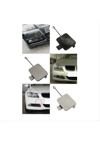 Araba Ön Tampon Tow Hook Göz Kapağı Kapağı Bmw 3 Serisi E90 2005-2008 Araç Aksesuarları Siyah Için 51117167575 (Yurt Dışından) modelleri