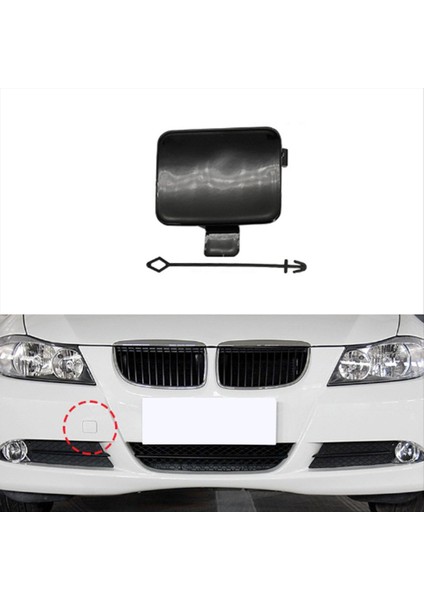 Araba Ön Tampon Tow Hook Göz Kapağı Kapağı Bmw 3 Serisi E90 2005-2008 Araç Aksesuarları Siyah Için 51117167575 (Yurt Dışından) indirimleri