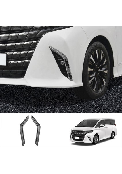 Araba Ön Tampon Ayırıcı Spoiler Dekoratif Kaplamalar Toyota Alphard 40 Serisi 2023+ Abs Karbon Fiber (Yurt Dışından) indirimleri