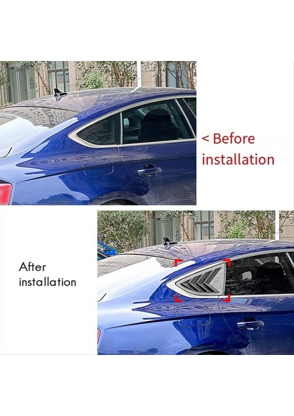 Araba Arka Üçgen Pencere Panjurları Panjurlar Panjurlar Audi A5 S5 F5 Sportback 4 Kapı 2017-2024 Parlak Siyah (Yurt Dışından) modelleri